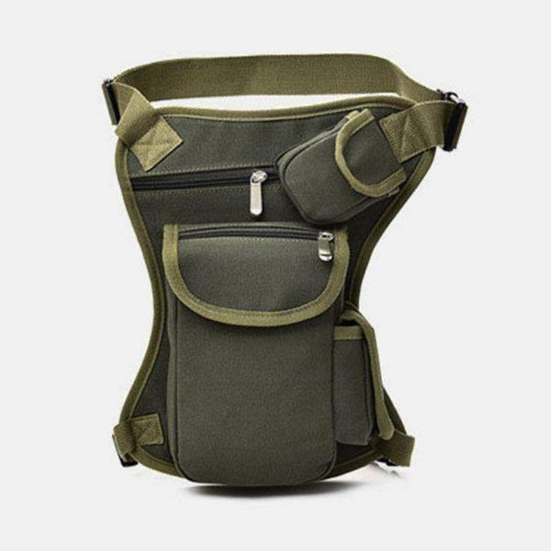 Miesten Canvas-Naamiointi Tactical Outdoor Monitoiminen Rento Matka Urheilukalastusvarustelaukku Vyötärölaukku Jalkalaukku Pyöräilyyn