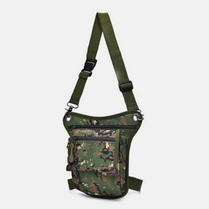 Miesten Nylon Naamiointi Tactical Outdoor Sport Monitoiminen Vedenpitävä Vyötärölaukku Jalkalaukku Olkalaukku Ratsastukseen