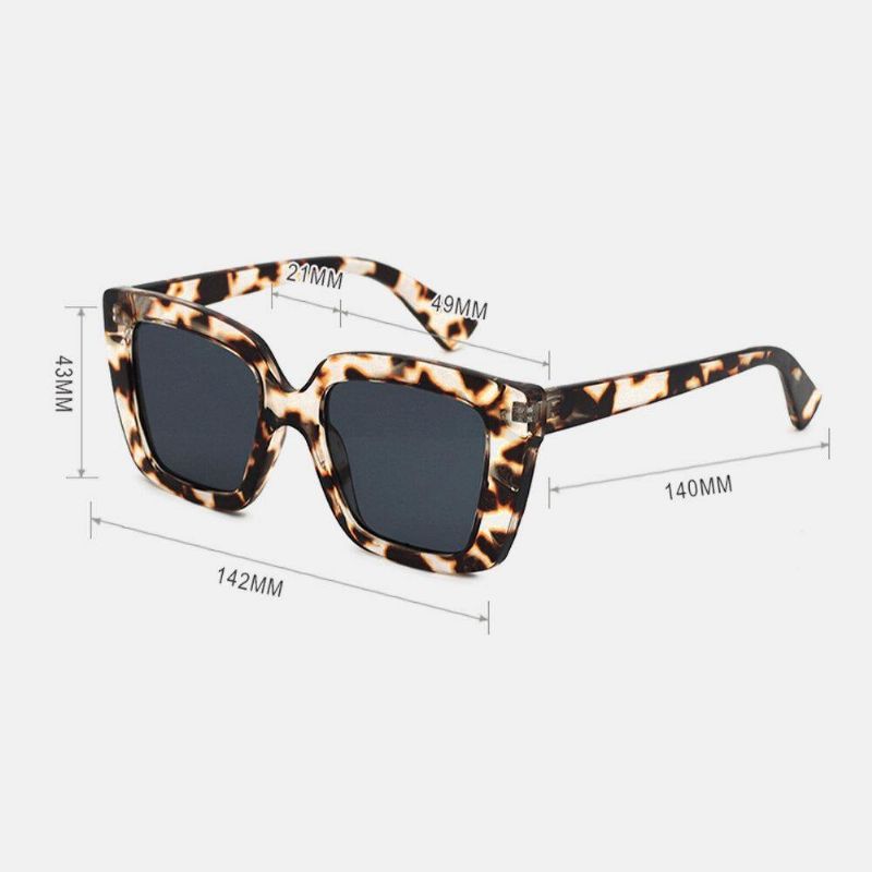 Unisex Leopard Thicken Full Frame Casual Uv-Suoja Polarisoidut Aurinkolasit