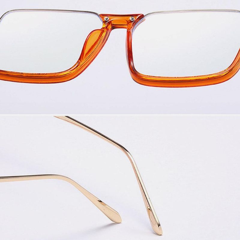 Unisex Square Frame Half Frame Anti-Blue Light Anti-Uv Aurinkolasit