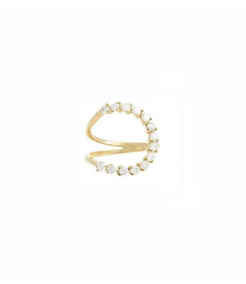 Gradientti Crescent Pearl Ring