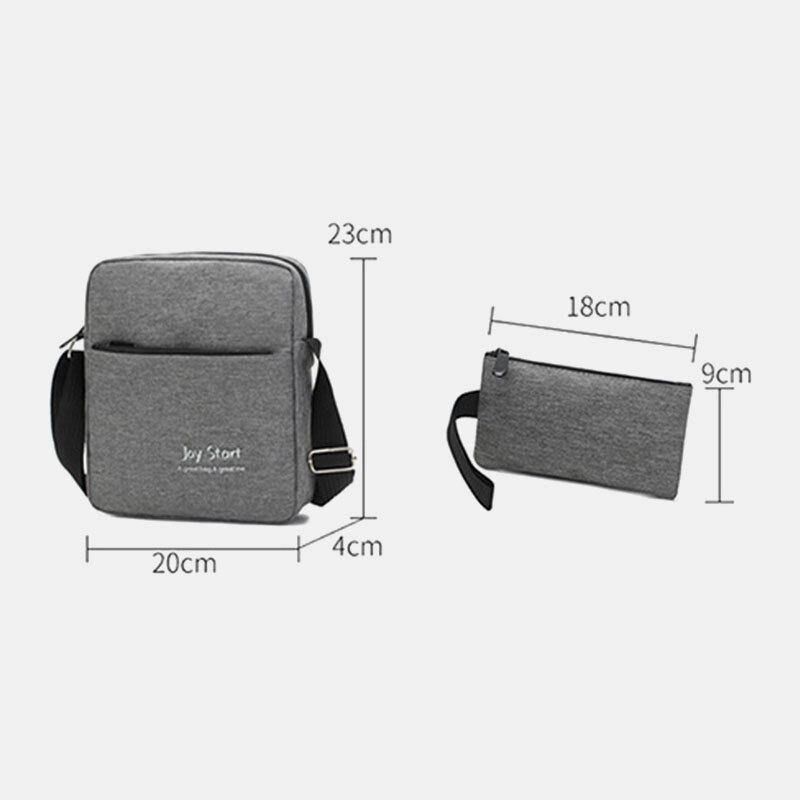 Miesten 3Kpl Nylon Usb-Lataus Kulutusta Kestävä Muoti Rento Kannettavan Tietokoneen Laukku Reppu Crossbody Laukku Kytkinlaukku