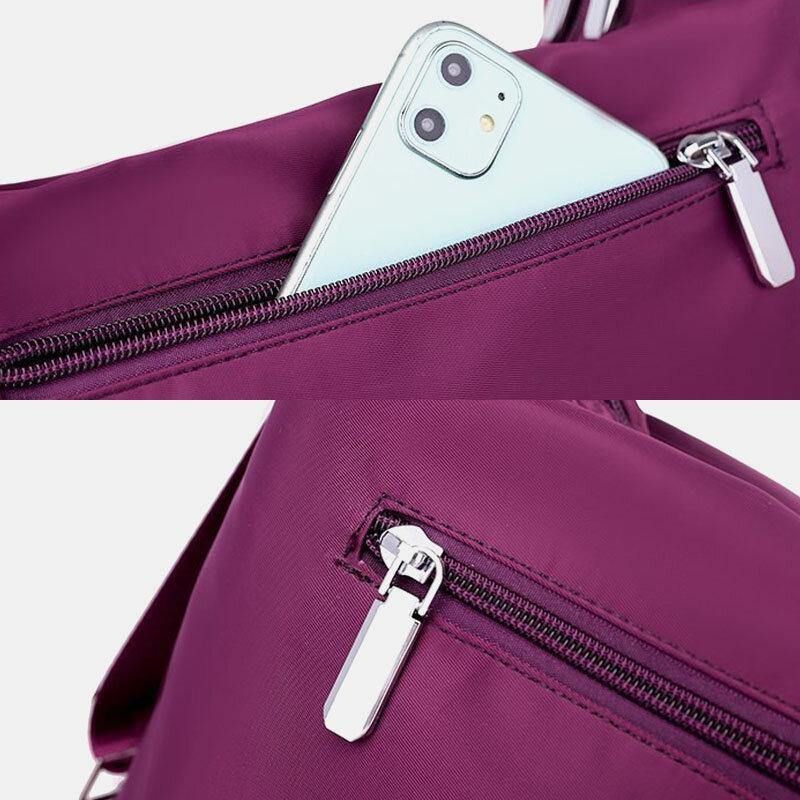 Naisten Vedenpitävä Multi-Carry Monitaskuinen Kiinteä Crossbody Laukku Reppu