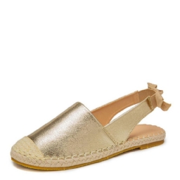 Naisten Casual Closed Toe Metallic Mukavat Espadrilles Litteät Sandaalit