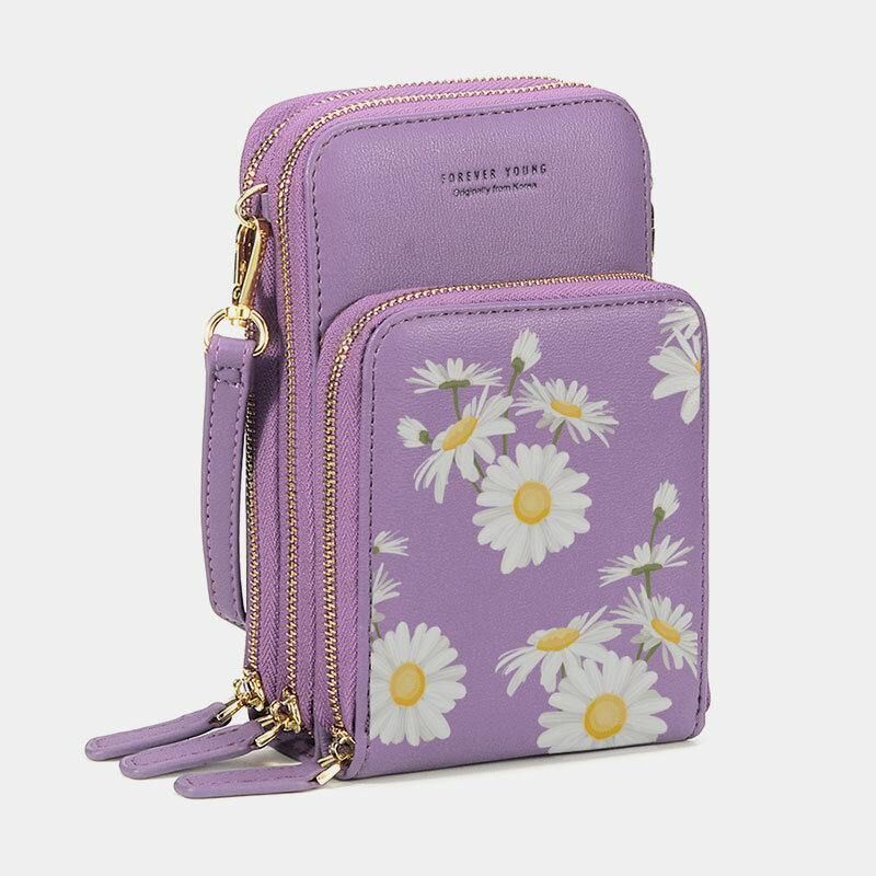 Naisten Daisy Clutch Bag Card Bag Puhelinlaukku Crossbody Bag