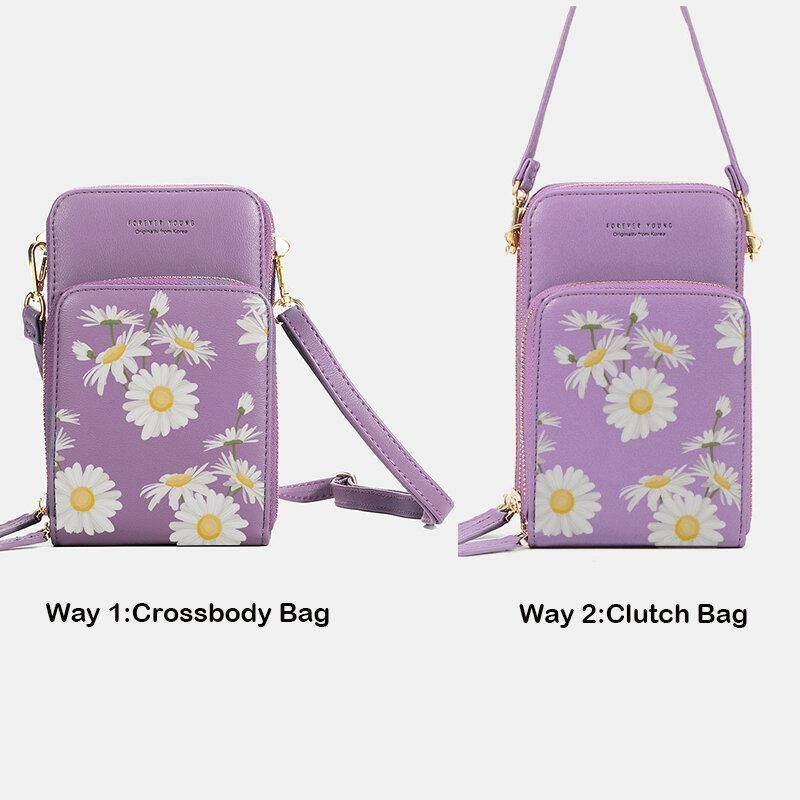 Naisten Daisy Clutch Bag Card Bag Puhelinlaukku Crossbody Bag