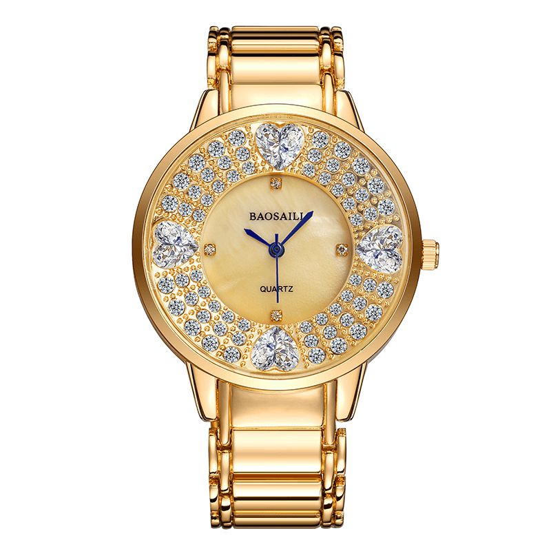 Baosaili Bsl1036 Shining Ladies Rannekello Sydänjäljitelmä Diamond Quartz Watch