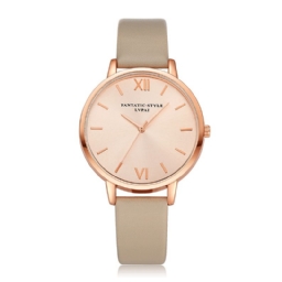 Casual Style Pu-Nahkahihna Cloc Kladies Rannekello Quartz Watch