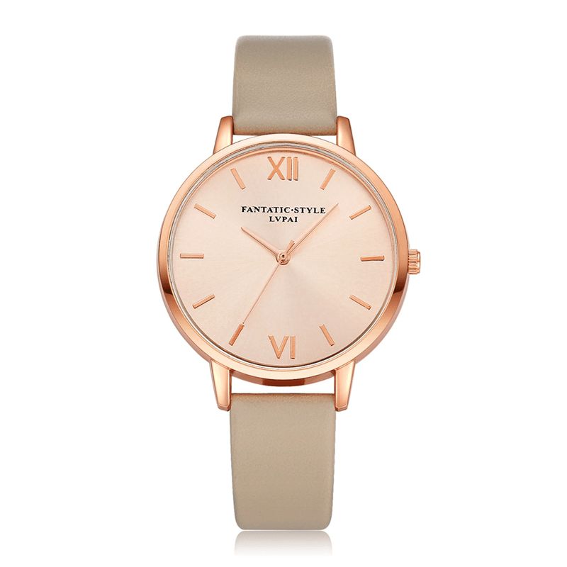 Casual Style Pu-Nahkahihna Cloc Kladies Rannekello Quartz Watch