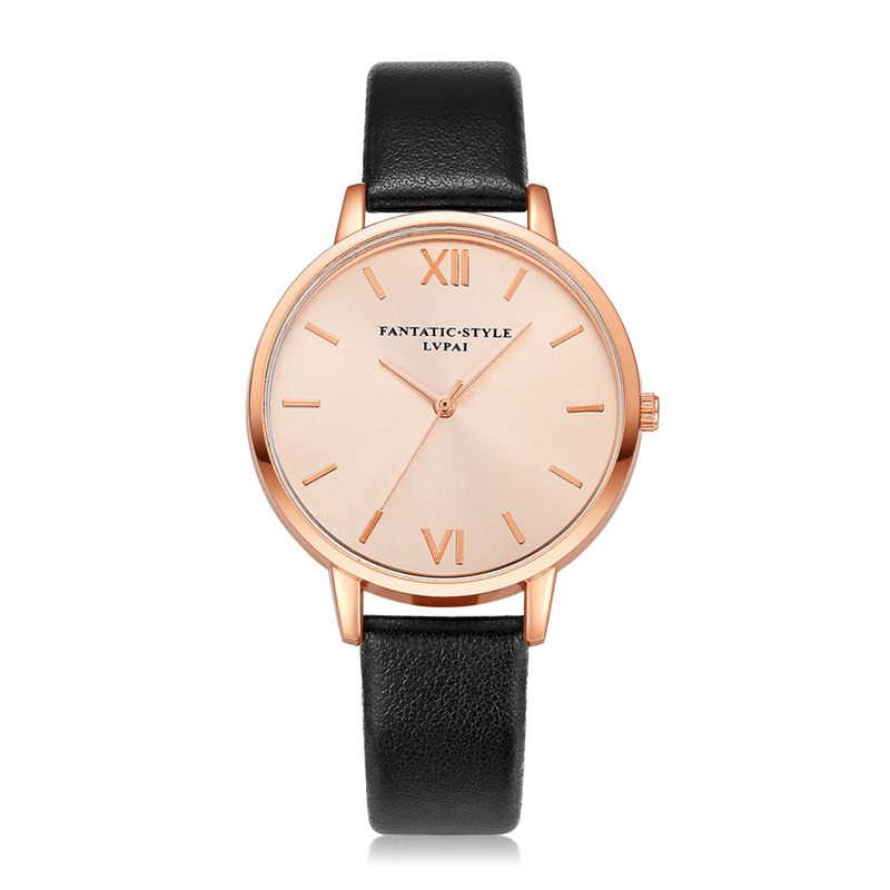 Casual Style Pu-Nahkahihna Cloc Kladies Rannekello Quartz Watch