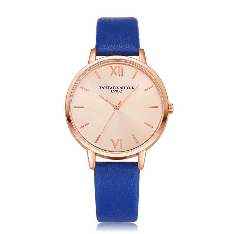 Casual Style Pu-Nahkahihna Cloc Kladies Rannekello Quartz Watch