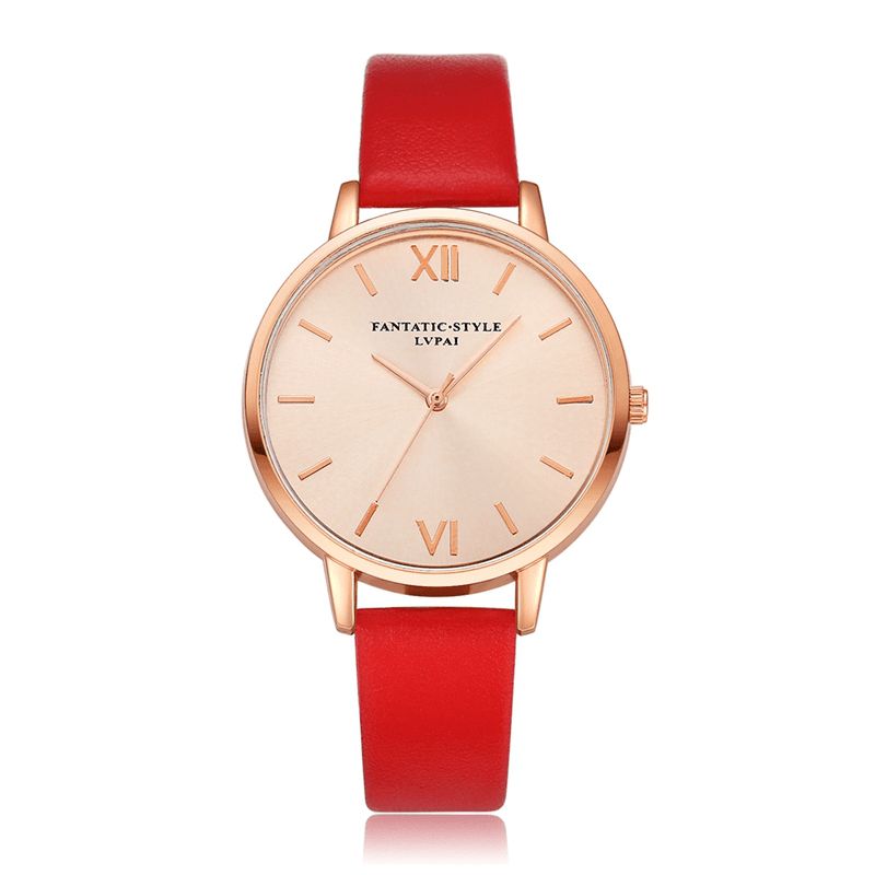 Casual Style Pu-Nahkahihna Cloc Kladies Rannekello Quartz Watch