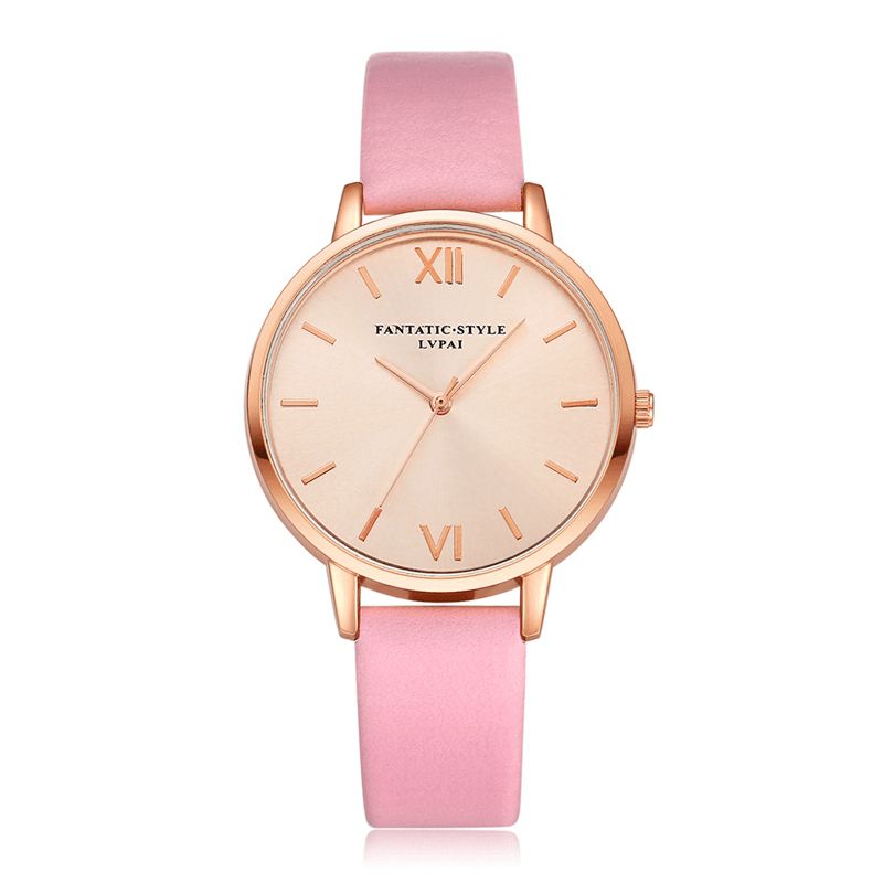 Casual Style Pu-Nahkahihna Cloc Kladies Rannekello Quartz Watch