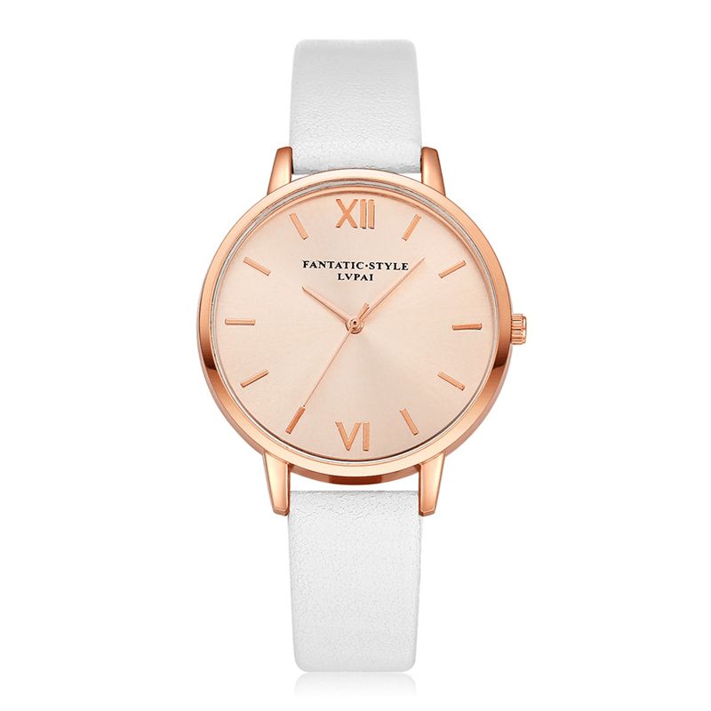 Casual Style Pu-Nahkahihna Cloc Kladies Rannekello Quartz Watch