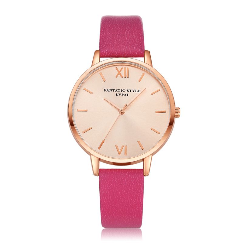 Casual Style Pu-Nahkahihna Cloc Kladies Rannekello Quartz Watch