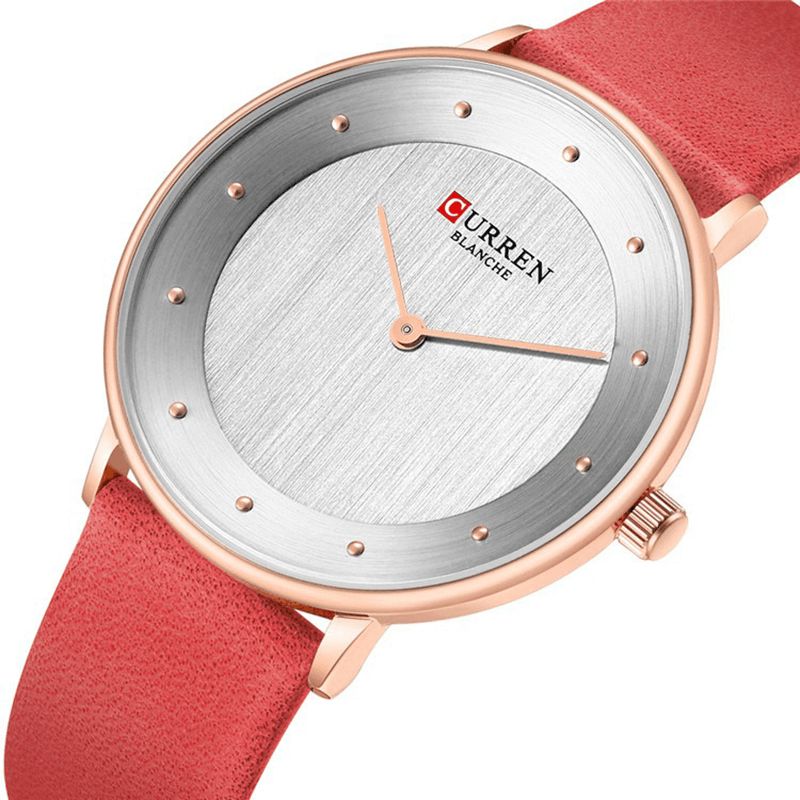 Curren 9033 Fashion Casual Time Display Pu-Nahkahihna Naisten Kvartsikello