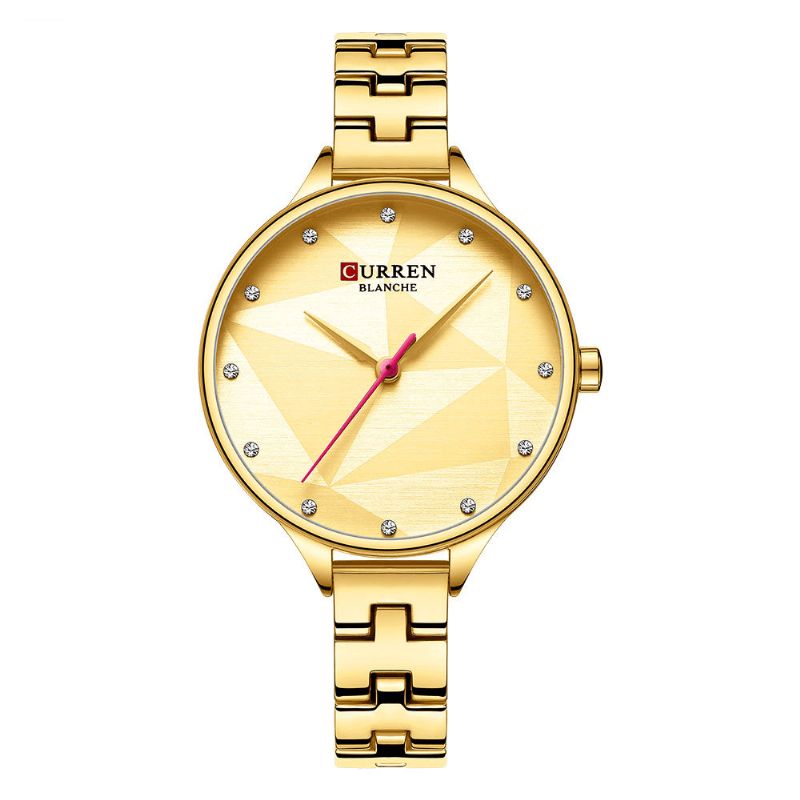 Curren 9047 Elegant Design Naisten Rannekello Crystal Full Steel Quartz Watch