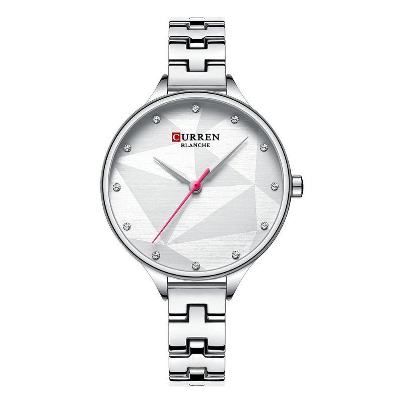 Curren 9047 Elegant Design Naisten Rannekello Crystal Full Steel Quartz Watch