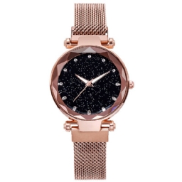 Deffrun Milan Strap Fashion Starry Sky Magnetic Lads Watch Starry Sky Watch Naisten Kvartsikello