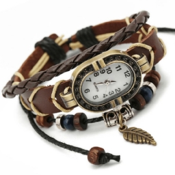 Deffrun Unique Design Naisten Rannekello Retro Style Quartz Watch