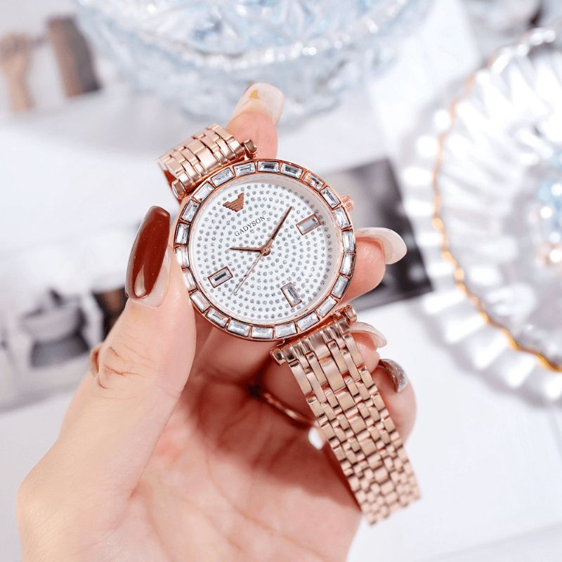 Greyson A0Q05 Muoti Naisten Kello Light Luxury Crystal Diamond Starry Lady Quartz Watch