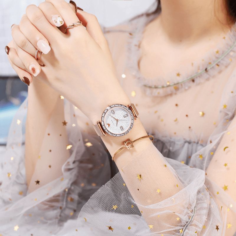 Greyson A0Q05 Muoti Naisten Kello Light Luxury Crystal Diamond Starry Lady Quartz Watch