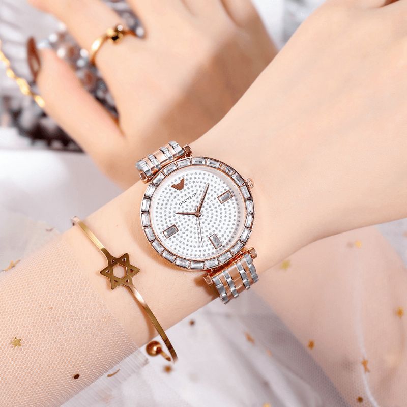 Greyson A0Q05 Muoti Naisten Kello Light Luxury Crystal Diamond Starry Lady Quartz Watch