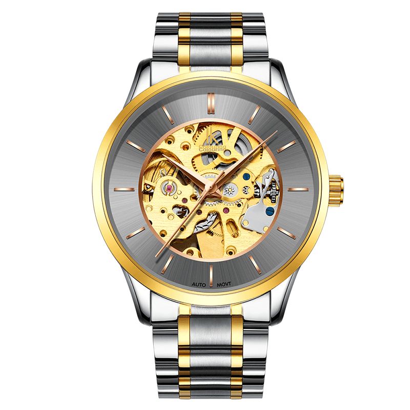 Ik Coloring K004 Bussiness Style Miesten Wacth Rose Golden Auto Mekaaninen Rannekello