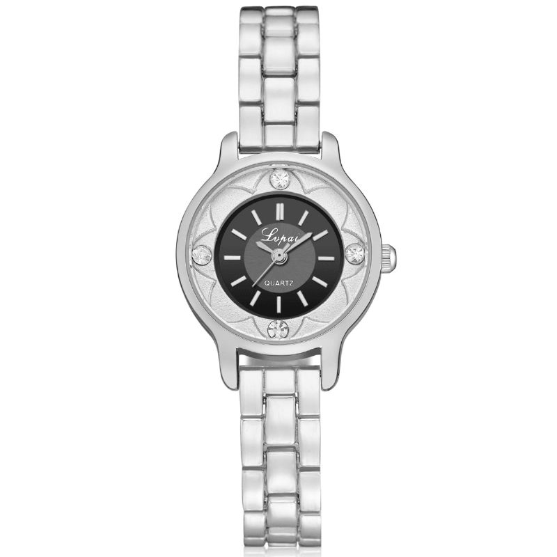 Lvpai Fd1245 Flower Print Kellotaulu Naisten Rannekello Seos Diamond Quartz Watch