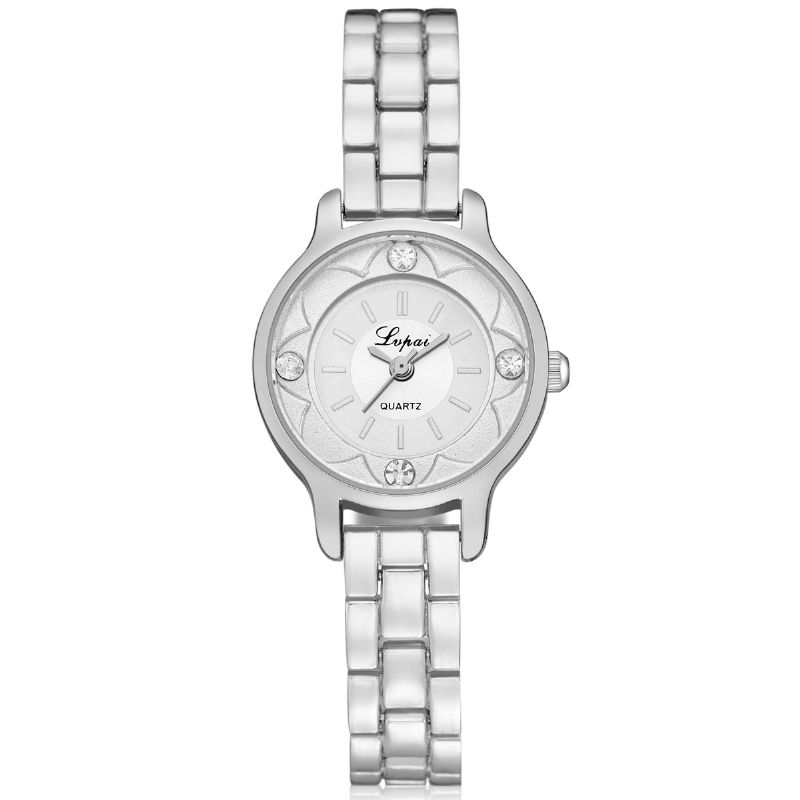 Lvpai Fd1245 Flower Print Kellotaulu Naisten Rannekello Seos Diamond Quartz Watch