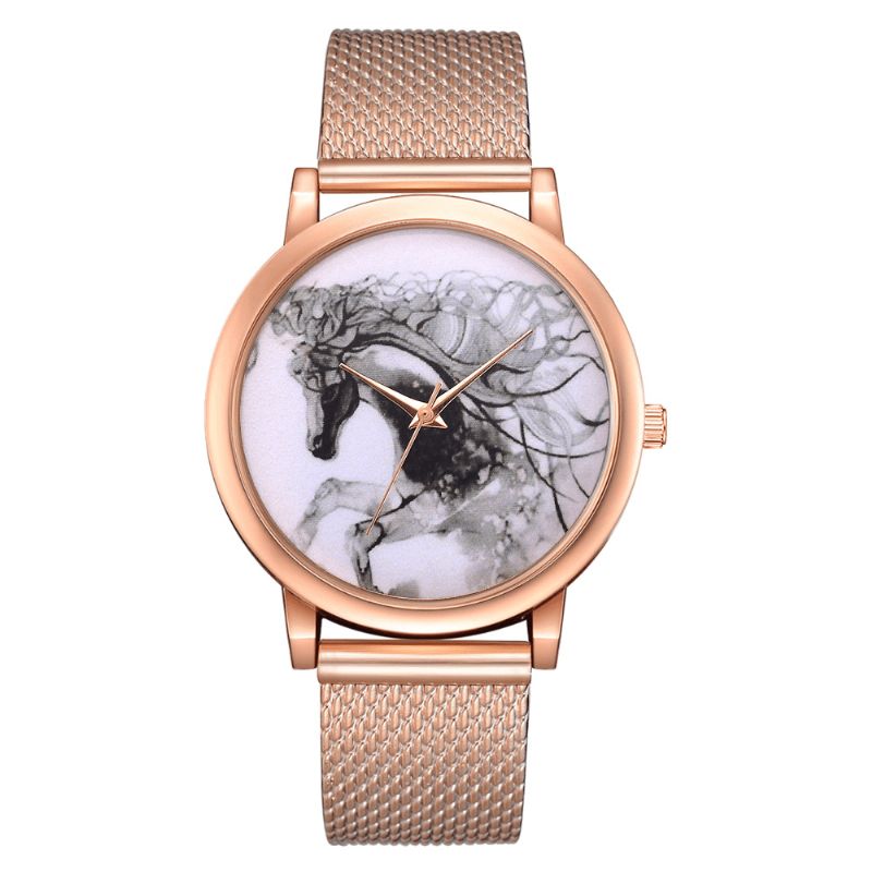 Lvpai P598 China Style Horse Dial Face Naisten Rannekello Rennot Tyyliset Kvartsikellot