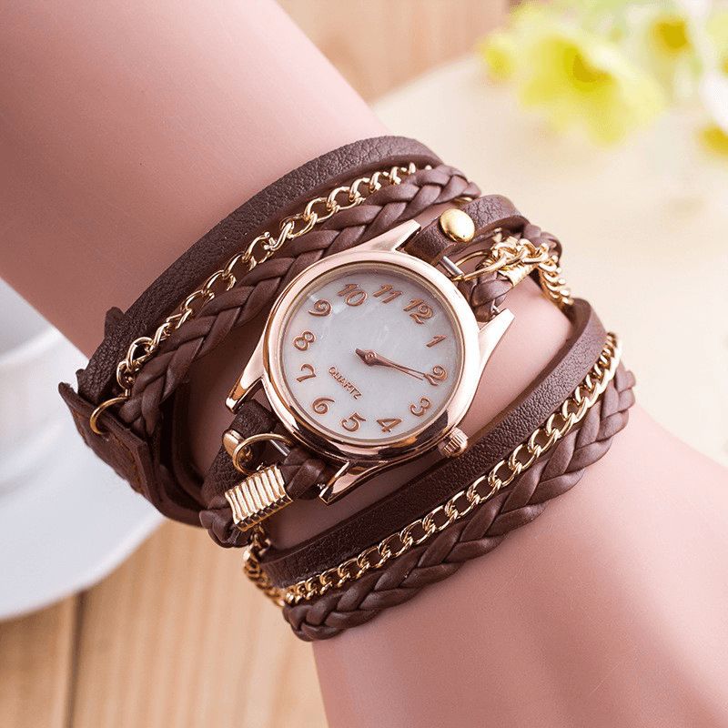 Muoti Casual Shell Surface Diamond Rannekello Naisten Quartz Watch