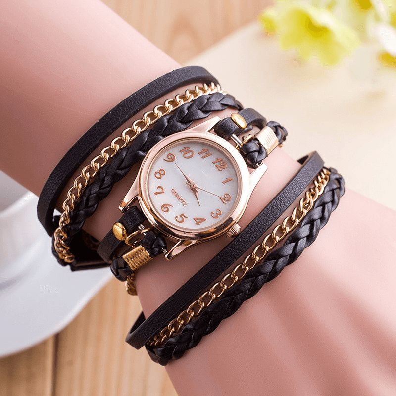 Muoti Casual Shell Surface Diamond Rannekello Naisten Quartz Watch