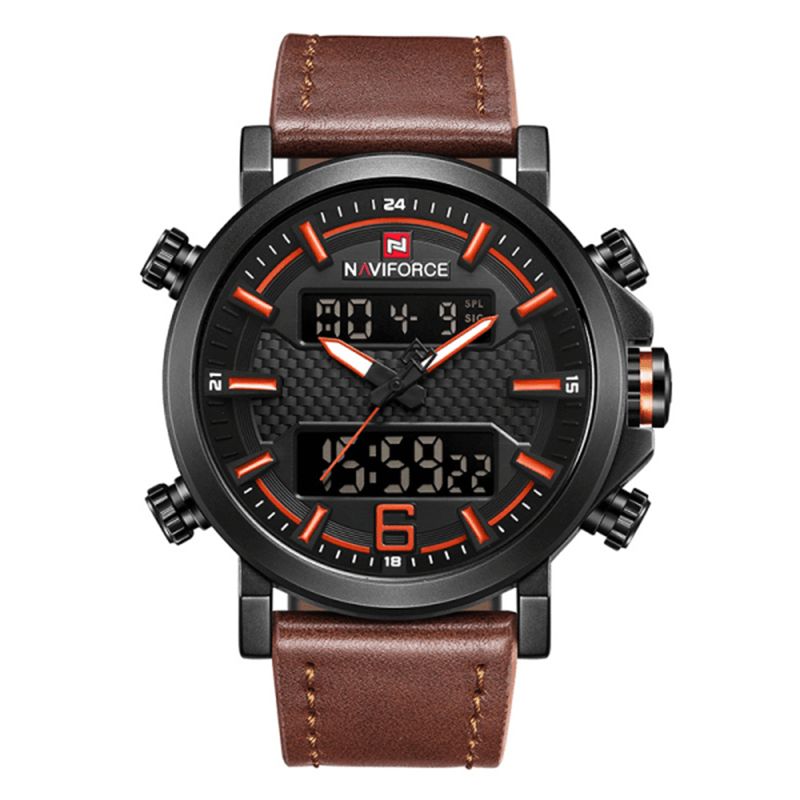 Naviforce 9135 Dual Display Digital Watch Valaisinnäytön Hälytyskalenteri Ulkourheilukello