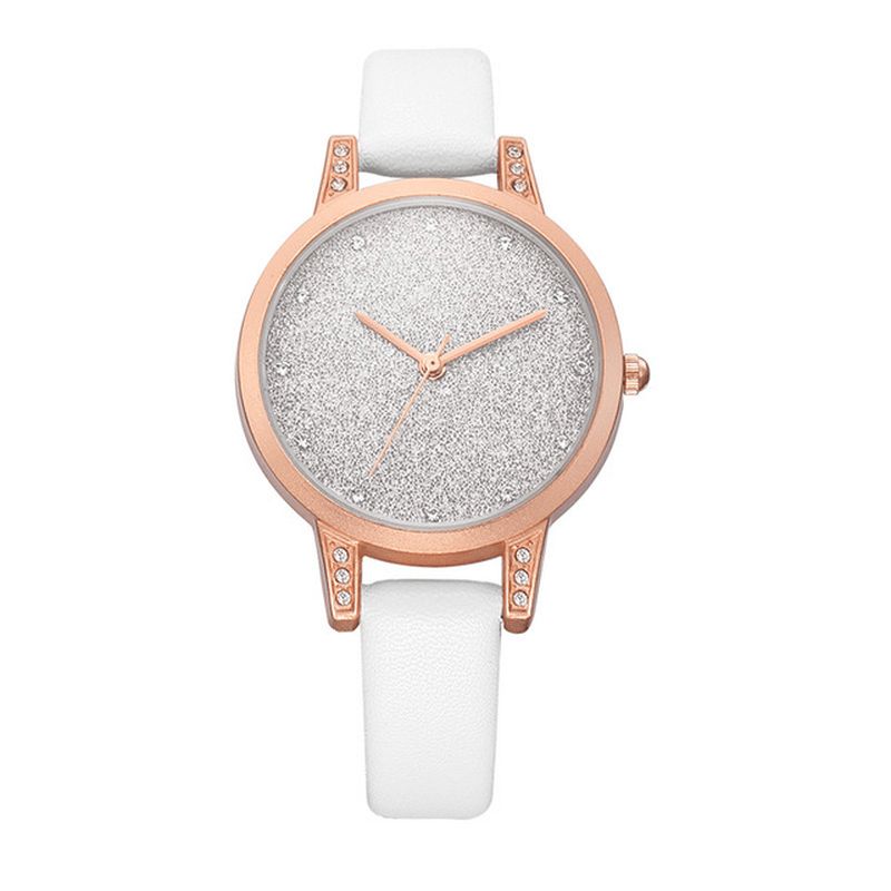 Rebirth Re018 Tyylikäs Tekojalokivi Design Naisten Rannekello Rose Gold Case Quartz Watch