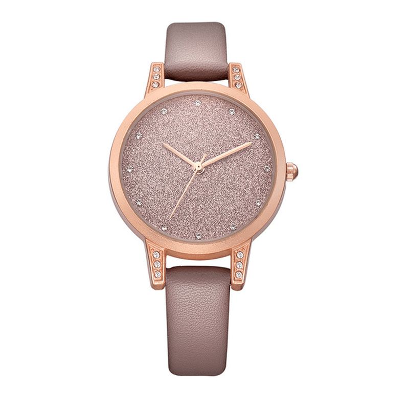 Rebirth Re018 Tyylikäs Tekojalokivi Design Naisten Rannekello Rose Gold Case Quartz Watch