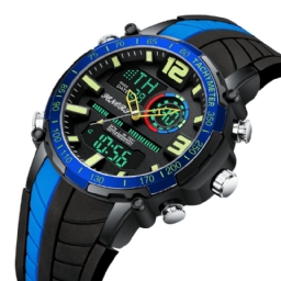 Senors Sn150 Dual Display Digital Watch Outdoor Sport Herätyskello Kalenteri Chronograph Noctilucent Waterproof Watch