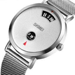 Skmei 1489 Creative Kellotaulu Design 30M Vedenpitävä Business Style Miesten Kello Quartz Watch