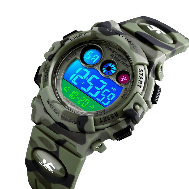 Skmei 1547 Energetic Kellotaulu Design Led+El Lights 5Atm Sport Kids Watch Digitaalinen Kello