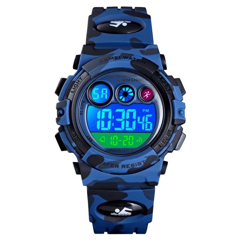 Skmei 1547 Energetic Kellotaulu Design Led+El Lights 5Atm Sport Kids Watch Digitaalinen Kello