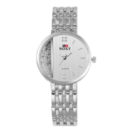 Soxy 0137 Crystal Casual Style Naisten Rannekello Ainutlaatuinen Design Quartz Watch