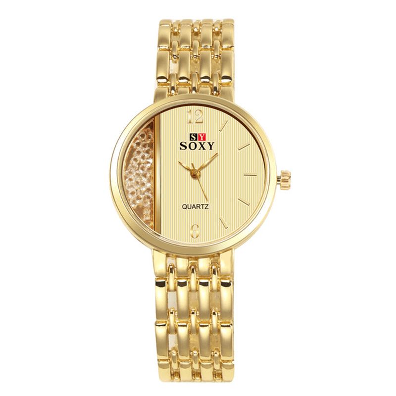 Soxy 0137 Crystal Casual Style Naisten Rannekello Ainutlaatuinen Design Quartz Watch