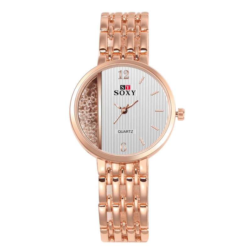 Soxy 0137 Crystal Casual Style Naisten Rannekello Ainutlaatuinen Design Quartz Watch