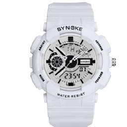 Synoke 9015 Double Display Movement Valoava Hälytyskalenteri Urheilu Dual Display Digital Watch Miesten Watch