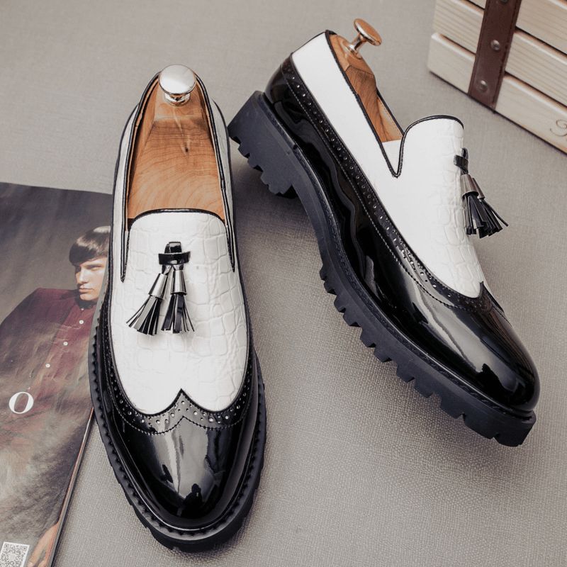 Miesten Aito Nahka Mauste Brogue Business Formal Oxfords