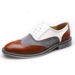 Miesten Brogue Colorblock Oxfords Nauhalliset Business Casual Muodolliset Kengät