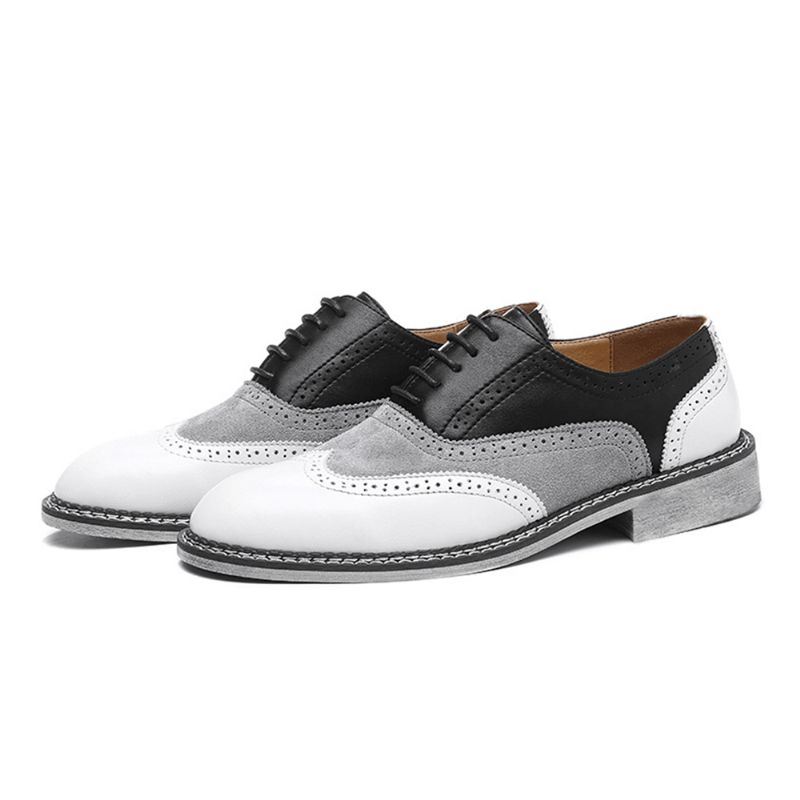 Miesten Brogue Colorblock Oxfords Nauhalliset Business Casual Muodolliset Kengät