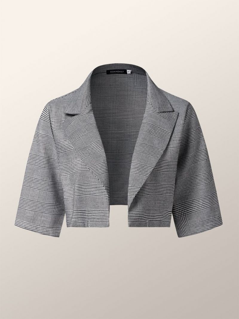 Crop Puolihihainen Daily Lapel Collar Regular Fit Urban Blazer