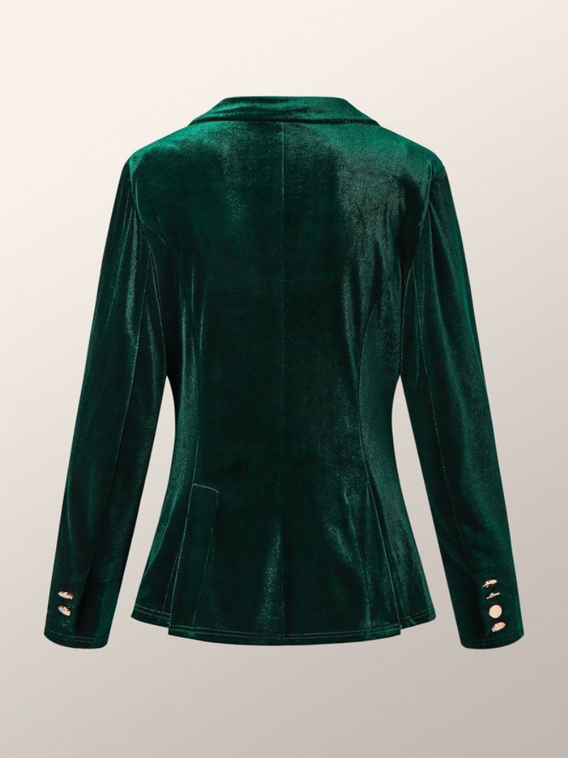 Velvet Elegant Form Outerwear Blazer