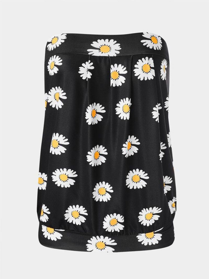 Small Daisies Print Olkaimeton Hihaton Holiday Beach Tube Toppi